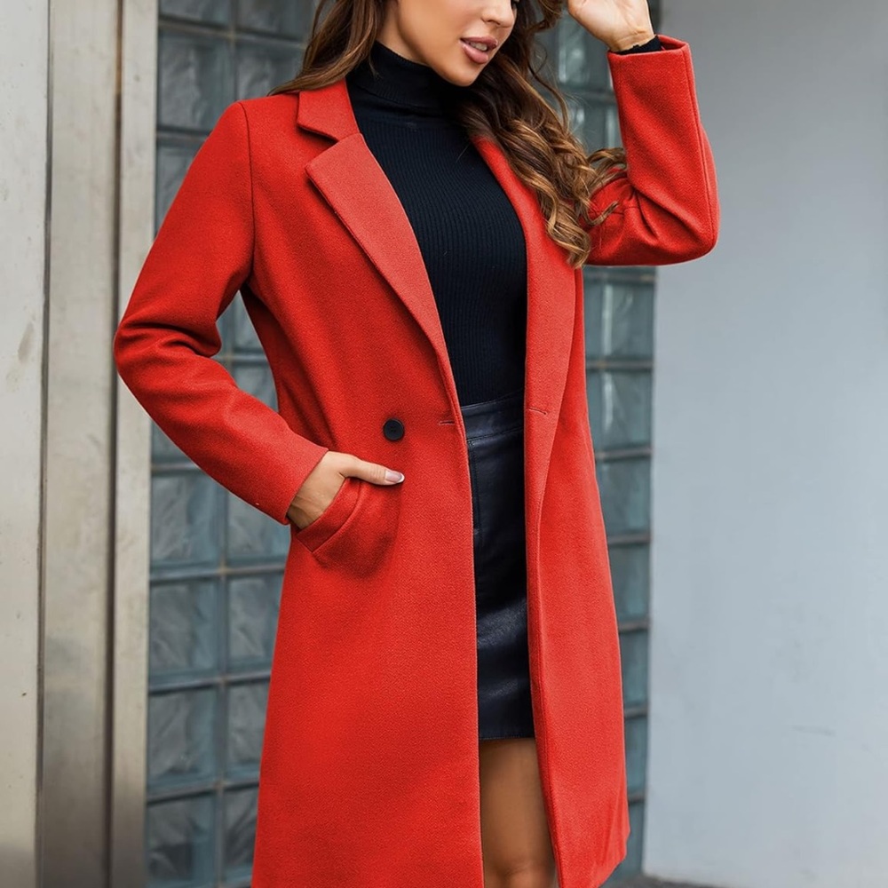 Elegant Red Women's Coat